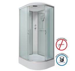 Душевая кабина Niagara Classic 100x90 NG-33094-14L средний поддон, стекло матовое, профиль серебро, левая