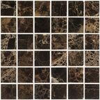 Мозаика Mir Mosaic Natural Adriatica коричневая 01 из натурального камня 305х305х7 мм глянцевая