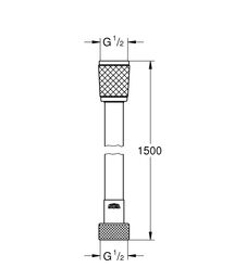 Душевой шланг GROHE Relexaflex 1500 мм, белый (28151L01)