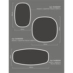 Зеркало для ванной Omega Glass Фантом SD51 с подсветкой 90x90 см ассиметричное