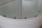 Душевой уголок Royal Bath 120х80 RB 8120BK-T L стекло прозрачное, профиль белый, с поддоном