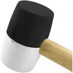 Киянка резиновая черно-белая Vertextools 10-53-450 450 г