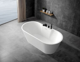 Ванна акриловая Abber 150x70 AB9299-1.5 белая с каркасом в комплекте