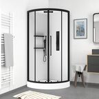 Душевая кабина Acquazzone Omega 90х90 90 BLACK стекло прозрачное, профиль черный