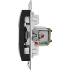 Розетка компьютерная встраиваемая Systeme Electric Glossa RJ45 UTP cat 5e цвет антрацит