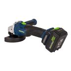 УШМ аккумуляторная бесщеточная Rockfield RF2204BK, 20 В Li-ion 4 Ач, 125 мм