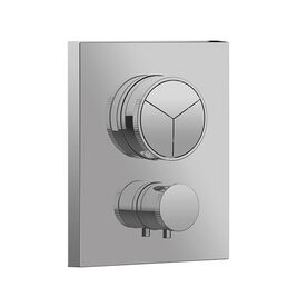 Термостат для ванны с душем Almar Core Push Square E176683.CR на 3 потребителя, хром (внешняя часть)