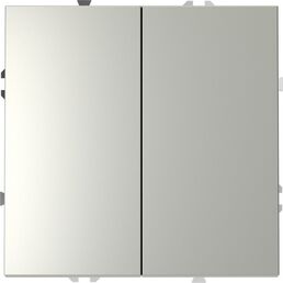 Проходной переключатель двухклавишный (сталь) Voltum S70 VLS020305