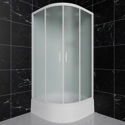 Душевая кабина Frank 100x100 F400/2 М White стекло матовое, профиль белый