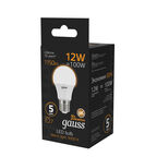 Светодиодная лампа Gauss LED A60 globe 12W E27 3000K 1/10/50
