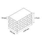 Комплект стеновых панелей ПВХ Artens Белый глянец 1200x250 мм 1.2 м² 4 шт