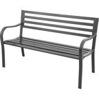 Скамья садовая 128x56x81 см сталь антрацит