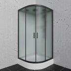 Душевая кабина Frank 100x100 F400/1 М Black стекло матовое, профиль черный