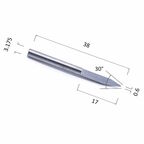 Гравер DJTOL NJ3.3006 конусный (по дереву, композиту (АКП), цветным металлам (алюминий, латунь, медь, бронза))