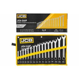 JCB Ключи комбинированные, набор 16 предметов (6-19, 22, 24мм) JCB-5161P(57162)