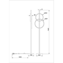 Светильник напольный ARTE LAMP A3913PN-24BK