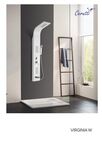 Душевая панель Ceruttispa Virginia w CT9990 с изливом, белый мрамор