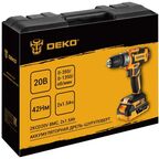 Дрель-шуруповерт аккумуляторная Deko ZKCD20V 084-1007, 20 В Li-ion 2x1.5 Ач
