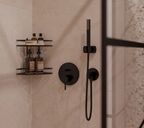 Душевая система встраиваемая Vitra Origin A4926636EXP черный матовый, со встраиваемой частью