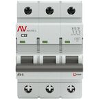 Автоматический выключатель EKF Averes AV-6 3P C32 А 6 кА mcb6-3-32C-av