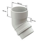 Колено трубы Docke Lux пластиковое d100 мм 45° графитовый серый RAL 7024