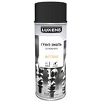 Грунт-эмаль аэрозольная по ржавчине Luxens матовая цвет черный 520 мл