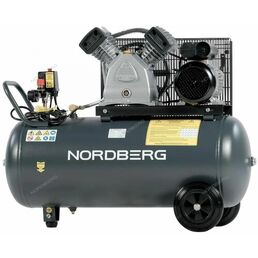 NCP100/420A Компрессор поршневой с ременной передачей 220В, ресив. 100л, 420л/мин NORDBERG NCP100/420A