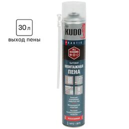 Пена монтажная бытовая Kudo Praktik 30 всесезонная 450 мл