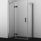 Душевой уголок Wasserkraft Aller 120х100 10H10LBLACK MATT без поддона, стекло прозрачное, профиль хром, петли черные матовый