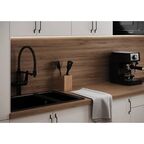 Мойка для кухни врезная Delinia 76x50 см глубина чаши 19 см кварц цвет черный