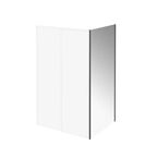 Боковая панель Kerama Marazzi Vetro 100х195 VE.100.FP.BLK.M стекло прозрачное, профиль матовый черный