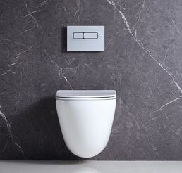 Подвесной унитаз BelBagno Amanda  P-trap BB051CHR без сиденья, с закрытым дном