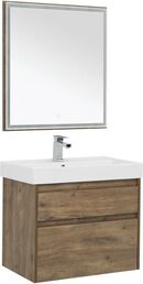 Комплект мебели Aquanet Nova Lite 76 см подвесной (тумба с раковиной и зеркалом)