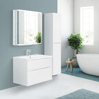 Зеркальный шкаф с подсветкой BelBagno Marino 80 см SPC-MAR-800/800-2A-LED-TCH белый