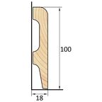 Плинтус деревянный сращенный ПЕС-100 18x100x2200 мм хвоя Экстра