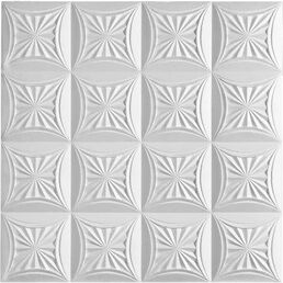 Плитка потолочная бесшовная полистирол белая Формат Сириус 50 x 50 см 2 м²