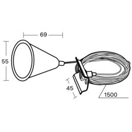 Подвес для однофазного шинопровода Ritter Artline 1,5 м белый (23126 8)
