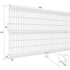 3D панель для забора Grand Line Light h.1.53 x L.2.5 оцинкованная сталь