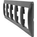Рамка для розеток и выключателей Systeme Electric Glossa 5 постов пятерная цвет графит