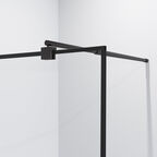 Душевая перегородка Niagara Eco 80x190 NG-552-80BLACK стекло в клетку, профиль черный