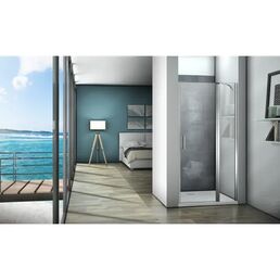 Душевая дверь в нишу Rain SR-120 120x185 см хромированный профиль прозрачное стекло распашная