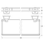 Полка с держателями 40 cm (матовое стекло; хром) FBS ESP 014