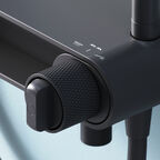 Душевая стойка Am.Pm X-Joy F0785A722 с изливом для ванны, черная