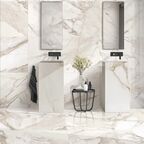 Керамогранит Arcadia Ceramica Aurora 60x120x0.9 см 1.44 м² глянцевый цвет бежевый