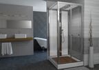 Душевая кабина AvaCan 100x100 Z111MT стекло прозрачное, профиль хром, матовая