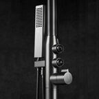 Смеситель напольный для ванны Black&White U7752GM сталь