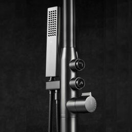 Смеситель напольный для ванны Black&White U7752GM сталь