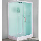 Душевая кабина Esbano Elegancia 120х90 ES-L129CKR с крышей, с LED освещением, стекло матовое, профиль белый