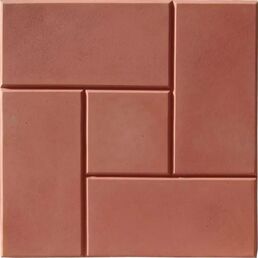 Плитка тротуарная Калифорния 300x300x25 мм цвет красный