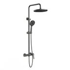 Душевая стойка Vincea Arco VSFS-4AR1GM с изливом, вороненая сталь